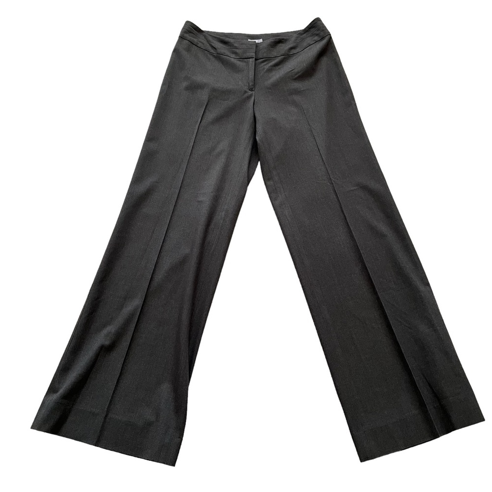 J. Jill Heather Taupe/Grey Stretch Wide Leg Trouser 6